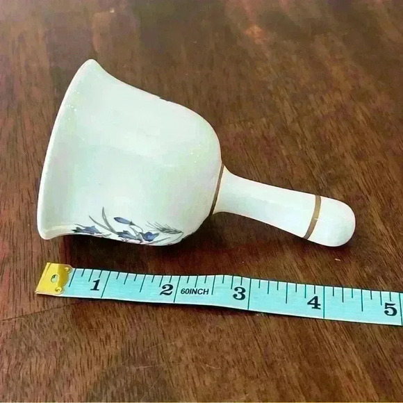 Vintage St. Andrews Scotland 4" Dinner Bell Fine Bone China Blue Floral - Picture 5 of 6